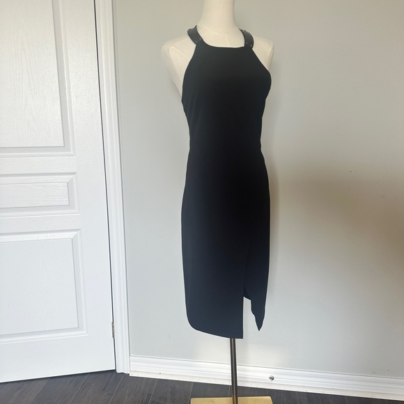 Halston Heritage cocktail dress with metal collar detail - Picture 5 of 8